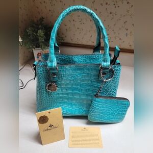 Patricia Nash Norcia Crocodile Embossed Crossbody Handbag Set